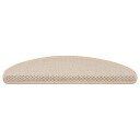 vidaXL Selvklebende trappematter sisal-utseende 15stk 65x21x4 kremhvit