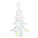  Juletre med 160 LED Flerfarget 150 cm Akryl