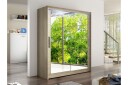 Bay Garderobe Med Speil 150x200 cm - Brun
