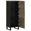  Highboard svart 40x33x110 cm heltre mango