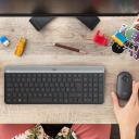 Logitech MK470 Trådløst Tastatur og Mussett Engelsk Layout Svart