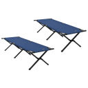 Sammenleggbar camping seng 2 pcs Blå 193 x 69 x 45 cm