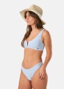 Seaside Seersucker Bikini Top W