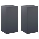 vidaXL Planteholder 2 pcs Antrasitt 30 x 30 x 60 cm Galvanisert stål