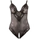 Cottelli Bunnløs Blonde Bodystocking Plus Size     - Svart - 3XL