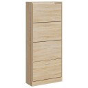 vidaXL Skoskap sonoma eik 63x24x147 cm konstruert tre