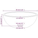 vidaXL Servant herdet glass 30x12 cm hvit