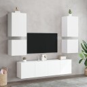  Vegghengte TV-benker 2 stk hvit 40,5x30x40 cm konstruert tre 836897