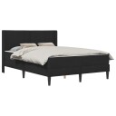 vidaXL Sengeramme med madrass med hodegjerde Svart 120 x 190 cm Fløyel