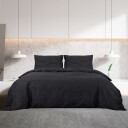 vidaXL Sengesett svart 135x200 cm bomull