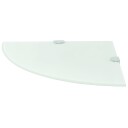 vidaXL Hj?rnehyller 2 stk med kromst?tter hvit glass 35x35 cm