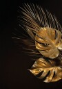 Golden Tropical Leaves Art Plakat Plakat / 21x30cm