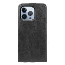 iPhone 14 Pro Max Vertikalt Flip-Deksel med Kortlomme Svart