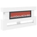 vidaXL Elektrisk peis Hvit 150 x 21 x 77 cm Konstruert tre