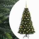 vidaXL Kunstig juletre med kuler 120 cm 150 LED-lys Varmhvit