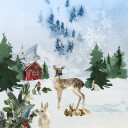 Woodland Winter Tale Plakat Plakat / 30x30cm