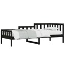 vidaXL Dagseng svart 90x190 cm heltre furu 8721012233515