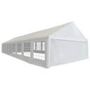 vidaXL Partytelt Hvit 1600 x 600 x 370 cm Polyetylen og Metall