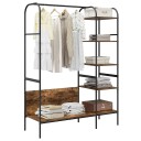  Klesstativ med hylle Brun 120 x 44 x 160 cm Konstruert tre