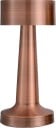 Retro oppladbar bordlampe med metalldimmer kobber