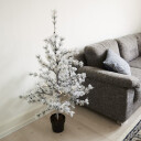 Nordic Winter Artificial larch tree in pot 120 cm w/snow and lights