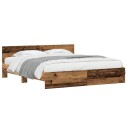  sengestativ med hodegavl gammelt tre 180x200 cm konstruert tre