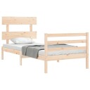 vidaXL Sengeramme med hodegavl 2FT6 liten enkel heltre 8720845402211