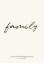 Minimalist Family Names Plakat Plakat / 21x30cm