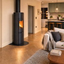 Contura 520H Style Svart Vedovn Med Støpejernsdør