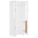 vidaXL Highboard hvit 69,5x34x180 cm konstruert tre 8720845477516