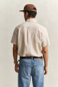 Gant Regular fit kortermet skjorte i bomullslin OAT BEIGE XXXL