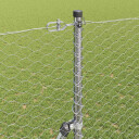  Gjerde med innlegg. sølv 1.6 x 50 m PVC belagt stål
