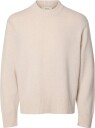 Selected Slmcalle Cashmere Blend Crew   OATMEAL   XL