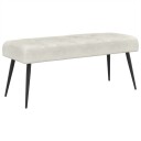 vidaXL Benk med knappheft Krem 110 x 40 x 46 cm Fløyel