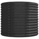 vidaXL Plantekasse pulverlakkert stål 224x80x68 cm antrasitt