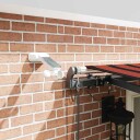Automatisk uttrekkbar markise med LED i oransje og brun 500x300 cm