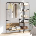  Klesstativ med hylle Beige 120 x 44 x 160 cm Konstruert tre