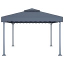 vidaXL Paviljong 400x300 cm antrasitt aluminium