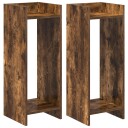 vidaXL Planteholder 2 stk. Røkt Eik 30 x 30 x 80 cm Konstruert tre