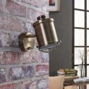 Lindby Dimbar LED-veggspot Ebbi av antikk messing