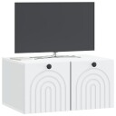  Vegghengt TV skap Hvit 59,5 x 41 x 30 cm Konstruert tre
