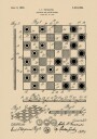 Checker and Chess Board Patent 1921 Poster Plakat / 70x100cm
