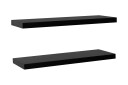 Vegghyller 2 stk svart 120x20x3,8 cm  