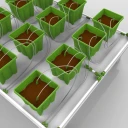 12 Planter Micro Drip Vanningssett - m/ 11 l Høye Potter