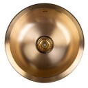 Secher Assens 365 kjøkkenvask Ø42,5 cm børstet messing