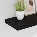 vidaXL Flytende vegghylle svart 60x23,5x3,8 cm MDF