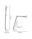 Artemide Tolomeo Reading Gulvlampe Svart m/Svart Fot