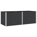 vidaXL Høybed Svart 250 x 100 x 91 cm WPC og Aluminium