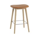 Muuto Fiber Barstol WOOD H:65 w/leather