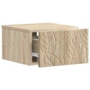  Vegghengt Sidebord Sonoma eik 34,5 x 33 x 20 cm Konstruert tre